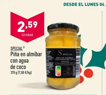 ALDI Piña en almíbar con agua oferta