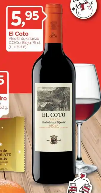 Suma Supermercados El Coto Vino tinto crianza D.O.Ca. Rioja oferta