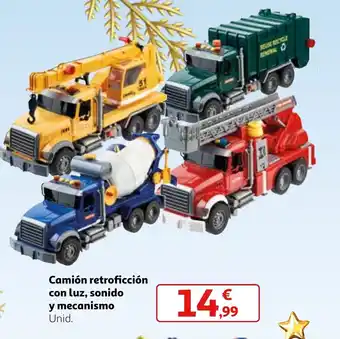 Alcampo Camión retroficción con luz, sonido y mecanismo oferta