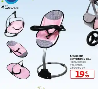 Alcampo Silla metal convertible 3 en 1 oferta