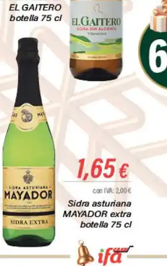 Cash Ifa Sidra asturiana MAYADOR extra botella 75 cl oferta