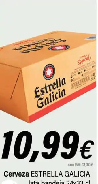 Cash Ifa Cerveza ESTRELLA GALICIA lata bandeja 24x33 cl oferta