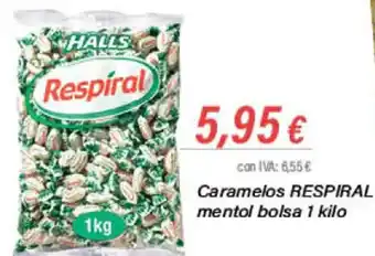 Cash Ifa Caramelos RESPIRAL mentol bolsa 1 kilo oferta