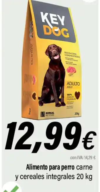 Cash Ifa Alimento para perro carne y cereales integrales 20 kg oferta