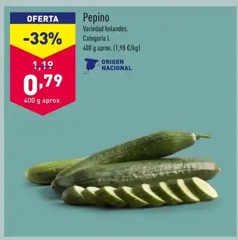 ALDI Pepino oferta