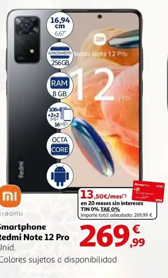 Alcampo Smartphone Redmi Note 12 Pro oferta