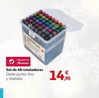 Alcampo Set de 48 rotuladores oferta