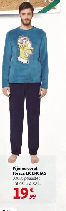 Alcampo Pijama coral fleece LICENCIAS oferta