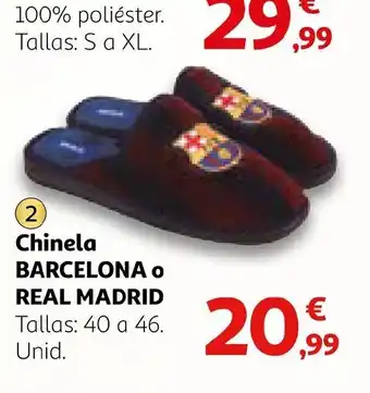 Alcampo 2 Chinela BARCELONA O REAL MADRID oferta