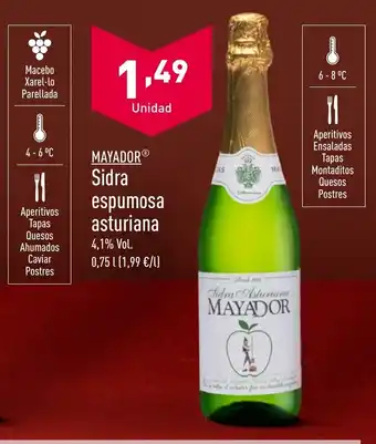 ALDI Sidra espumosa asturiana oferta