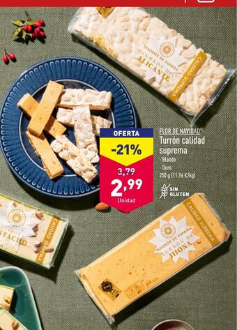 ALDI FLOR DE NAVIDADⓇ Turrón calidad suprema oferta