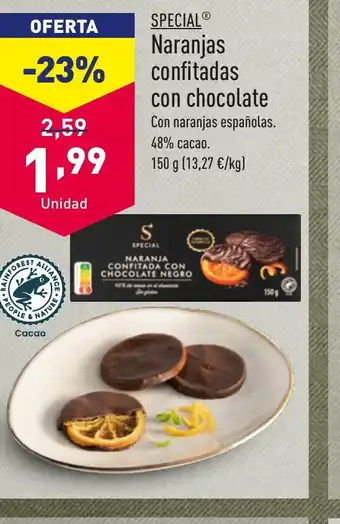 ALDI SPECIAL Naranjas confitadas con chocolate oferta