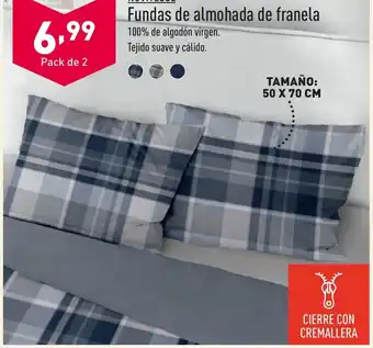 ALDI Fundas de almohada de franela oferta