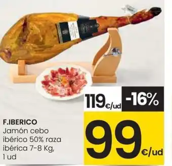 Eroski F.IBERICO Jamón cebo ibérico 50% raza ibérica oferta