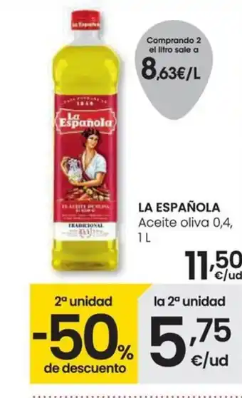 Eroski LA ESPAÑOLA Aceite oliva 0,4, oferta
