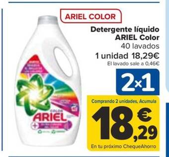 Carrefour Detergente líquido ARIEL Color 40 lavados oferta