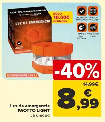 Carrefour Luz de emergencia IWOTTO LIGHT oferta