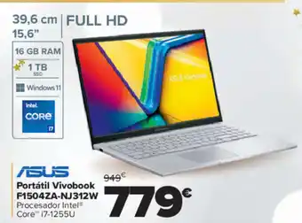 Carrefour ASUS Portátil Vivobook F1504ZA-NJ312W oferta