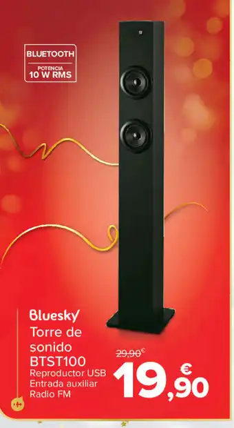 Carrefour Bluesky Torre de sonido BTST100 oferta