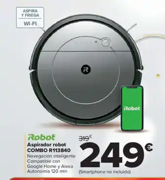 Carrefour Robot Aspirador robot COMBO R113840 oferta