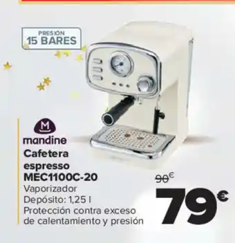 Carrefour mandine Cafetera espresso MEC1100C-20 oferta