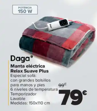 Carrefour Daga Manta eléctrica Relax Suave Plus oferta