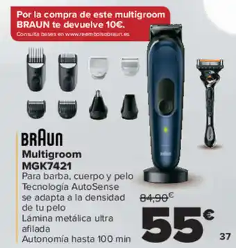 Carrefour BRAUN Multigroom MGK7421 oferta
