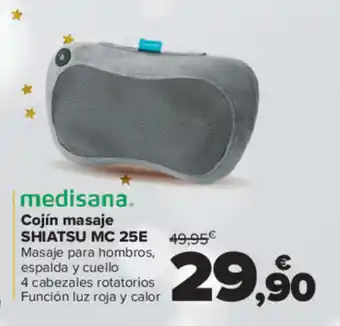Carrefour medisana. Cojín masaje SHIATSU MC 25E oferta