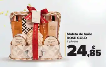 Carrefour Maleta de baño ROSE GOLD 7 piezas oferta