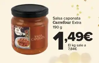 Carrefour Salsa caponata Carrefour Extra 190 g oferta