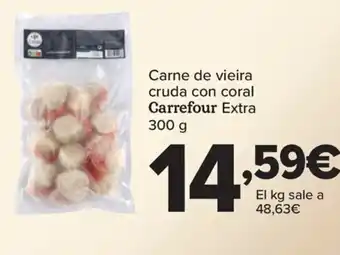 Carrefour Carne de vieira cruda con coral Carrefour Extra 300 g oferta