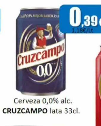 Super Alcoop Cerveza 0.0% Alc. Cruzcampo 33cl oferta