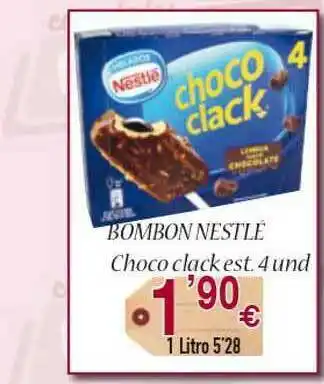 Congelados Copos Bombon Nestle Choco Clack Est. oferta