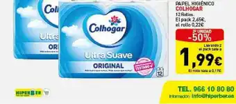 Hiperber 2a Unidad -50% Papel Higiénico Colhogar oferta