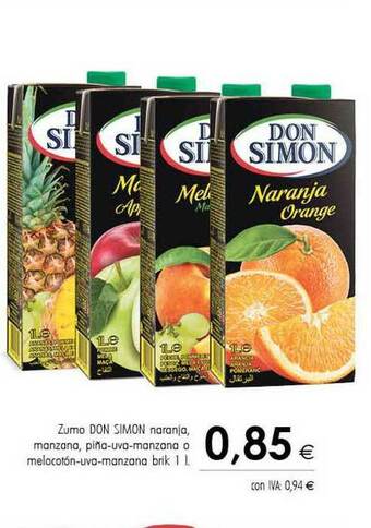 Cash Ifa Zumo Don Simon Naranja Manzana Piña-uva-manzana O Melocotón-uva-manzana oferta