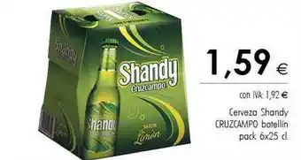 Cash Ifa Cerveza Shandy Cruzcampo Botellín Pack 6x25cl oferta