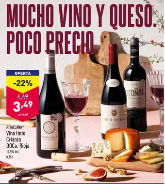 ALDI Rivallana Vino tinto Crianza D.O. Ca. Rioja 0,75 L oferta