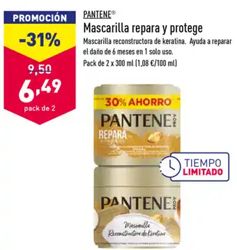 ALDI Pantene Mascarilla repara y protege Pack de 2 x 300ml oferta