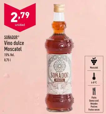 ALDI Soñador Vino dulce Moscatel 0,75 L oferta