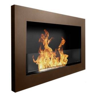 Brico Depôt Chimenea de bioetanol modelo astrid marrón con cristal protector 65 cm oferta