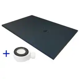 Brico Depôt Plato de ducha resina 70x180 negro+vávula+rejilla natural pro (180x70) oferta