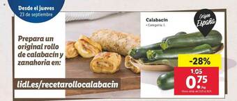 Lidl Calabacín oferta