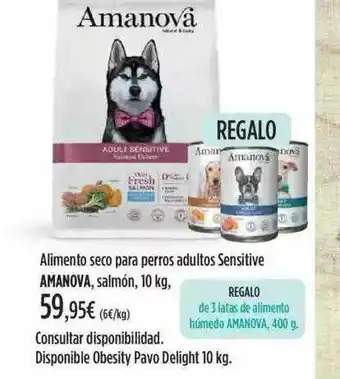 El Corte Inglés Alimento Seco Para Perros Adultos Sensitive Amanova 10kg oferta