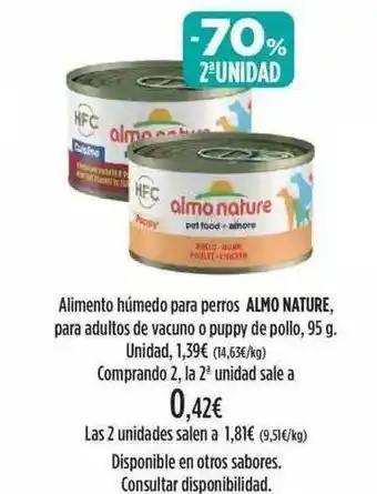 El Corte Inglés Alimento Húmedo Para Perros Almo Nature Para Dulto De Vacuno O Puppy De Pollo oferta