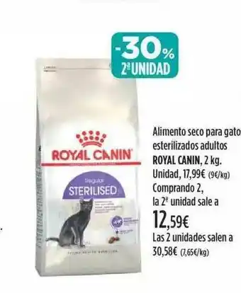 El Corte Inglés Alimento Seco Para Gato Esterilizados Adultos Royal Canin oferta