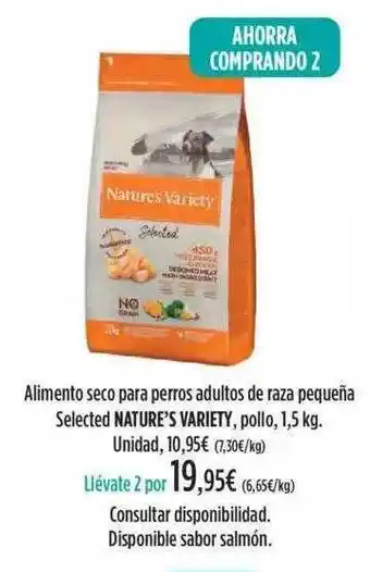 El Corte Inglés Alimento Seco Para Perros Adultos De Raza Pequeña Selected Nature's Variety Pollo oferta