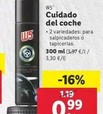 Lidl W5® Cuidado Del Coche 300ml oferta