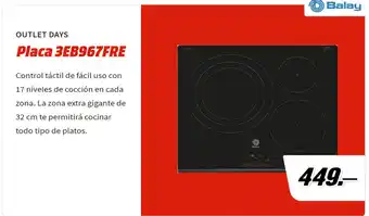 MediaMarkt Balay Outlet Days Placa 3EB967FRE oferta