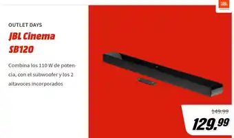 MediaMarkt JBL Outlet Days JBL Cinema SB120 oferta