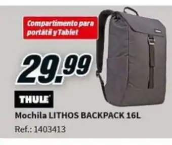 MediaMarkt Thule Mochila Lithos Backpack 16L oferta